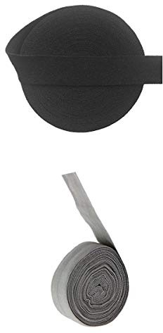 F Fityle 2 Stück Schrägband elastisches Band Falzband Falzgummi, 20mm, Einfaßband Gummi nähen, insg.10m