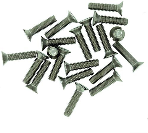 M5 (5 mm x 16 mm) Schlitz-Senkkopf-Maschinenschraube – Edelstahl (A2) (20 Stück)