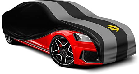 MOMO Funda coche exterior talla M (430 x 165 x 120 cm) - cubre coche impermeable 3 capas