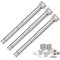 Quemador Universal, Quemador Ajustable 30,8 a 44,9 Accesorios de Acero Inoxidable para Piezas de Repuesto de Parrilla de Gas, Quemador Universal para Master Forge Flame y Otras Parrillas(3 piezas)