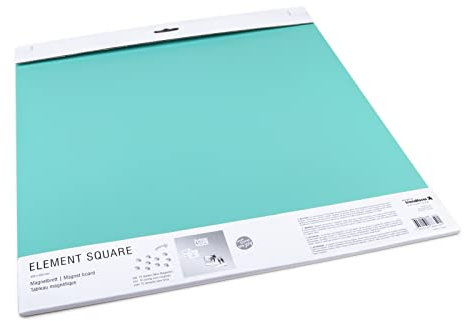 magnets4you - Quadratische Magnettafel ELEMENT SQUARE | Türkis | 40x40 cm | Magnetbrett als Haftgrund für Magnete