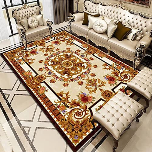 RUGMRZ Teenager Deko Modernes Retro-Wohnzimmer-Schlafzimmer im chinesischen Stil fleckerlteppich braun deko Schlafzimmer Teenager mädchen deko männer Wohnung Teenager deko Teppich Kinderzimme80x120CM