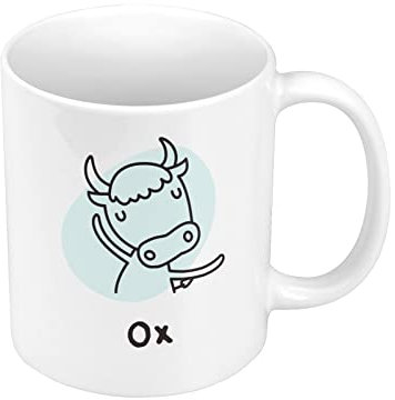 Fabulous Mug Céramique Boeuf Signe Astrologique Chinois Dessin Zodiaque Horoscope Animal Illustration