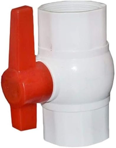 MIFANI Kugelhahn-Absperrventil 1,25 1,5 2 2,5 PVC-Kugelhahn, DN32 DN40 DN50 DN65 PVC-Wasserventil Gartenhahn Heißschmelzrohr-Rohranschlüsse (Größe: DN65 x 75 mm) (Size : G2 x Thread)
