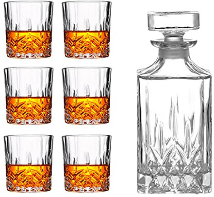 Ensemble De Verres À Whisky En Cristal À L'Ancienne, Gobelets De Luxe De 7,7 Oz Pour Boire Du Bourbon, Du Scotch, Du Cocktail, Du Cognac, Du Whisky Irlandais, Cadeau Pour Petit Ami Papa (Ensemble De
