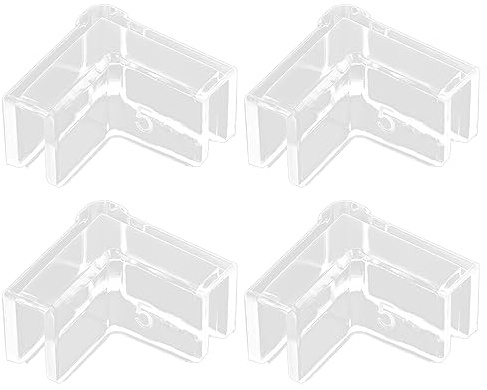 4 x Kantenschutz für Aquarien, transparent, transparent, Glasabdeckung, Schutz, einfache Installation, Eckenschutz, Eckenständer, Aquarium