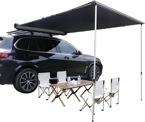 Toldo lateral para automóvil, SUV, camión, parasol extraíble UV50+, toldo lateral para coche, toldo impermeable para techo, altura ajustable, adecuado para camión, SUV, furgoneta, campistas (si