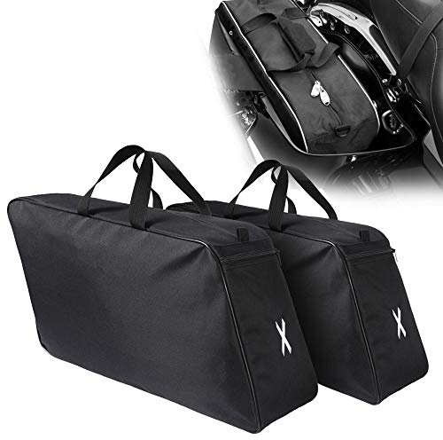 FTKDMT Motorrad Satteltasche, Gepäcktasche Innentasche, weiches Innenfutter Satteltaschenfutter passt für Harley Touring Modelle mit harten Satteltaschen und Ledersattel 1980–2017