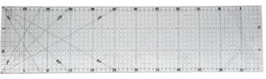kesurpae règle Couture Tailleur Bricolage aligner modèle de Couture Dessin Artisanat vêtements Art ménage règle Outil de Mesure, 15x60cm Noir