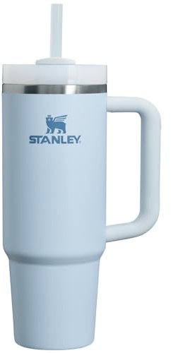 Stanley Quencher H2.0 FlowState Vakuumisolierter Becher aus Edelstahl mit Deckel und Strohhalm für Wasser, Eistee oder Kaffee, Smoothie und mehr, Gletscher, 0,89 l