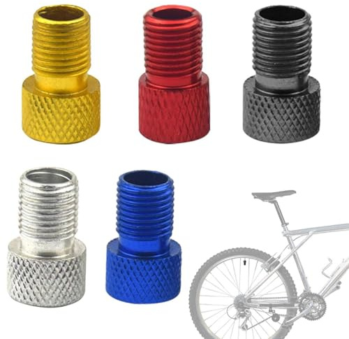 1/5 Stück Ventil Adapter - Fahrradventil Adapter Mit Dichtring | Autoventil Adapter Luftpumpe Adapter | Französisches Ventil Adapter Für Fahrradpumpe Standpumpe Luft- Ballpumpe