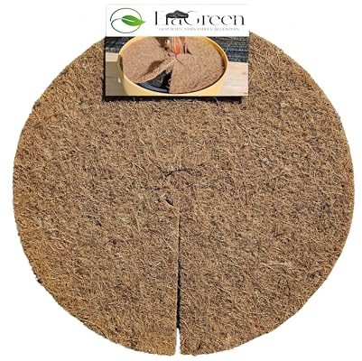 EraGreen® 5 stycken kokosskivor Ø 80 cm tillverkade av 100 % kokosfibrer – kokosmatta växter vinterskydd – frostskydd för kruka och krukväxter – övervintringsväxter – växter köldskydd- gnagarmatta