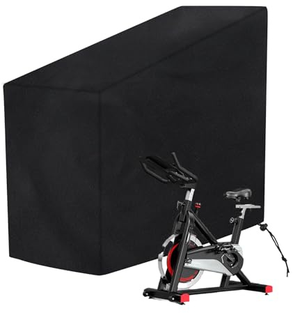 Klmnop Exercise Bike Cover, Waterproof and Dustproof Stationary Bike Cover, Upright Cycling Protective Cover for Indoor & Outdoor Fitness(Black)