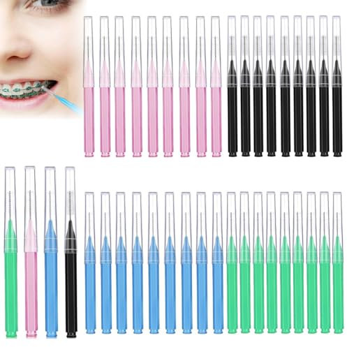 Scovolini Mascara, Scovolino Ciglia con Manico in Cristallo Scovolini Ciglia, 40 Pezzi Scovolini Mascara, Mini Scovolino Ciglia Pennelli per Ciglia Pettinino Ciglia, Applicatore Mascara per Trucco