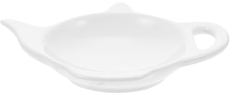 Garneck Tea Bag Holder Ceramic Teabag Dish for Used Tea Bags Decorative Teabag Tray for Parties Spoon Rest and Seasoning Dish Home Accessory White Set of 1