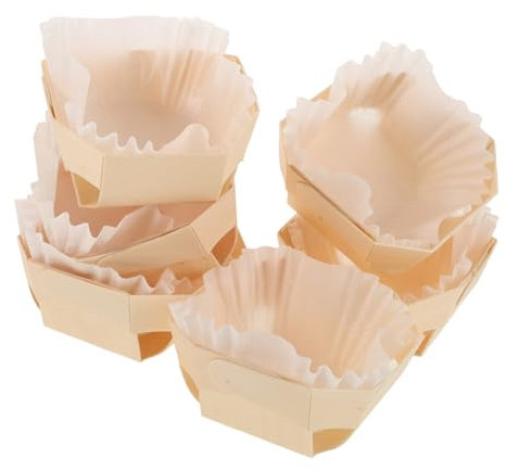 Zerodeko 1satz Papier Brotbackformen Teilig Rechteckige Papierformen Für Muffins Und Kleine Kuchen Für Bäckereien Und -bäckerei-projekte