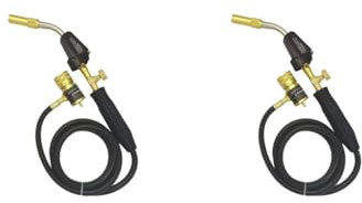 Lot de 2 chalumeaux de soudage au propane multi-usages avec tuyau de 1,5 m réglable