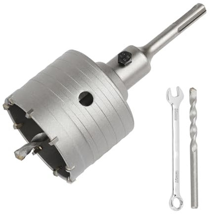 SUQIN Sierra Corona Perforadora Hormigon Ø 75 mm+110mm SDS Plus Adaptador Corona Perforadora Hueca,Corona Hormigon Para El Montaje De Tomas De Corriente Empotradas En Hormigón Paredes De Ladrillo