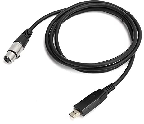AKLOSIPY Cavo Microfono, Connettore da USB a XLR Fem per Registrazione di Alta qualità, Lunghezza (3 Metri / 9,8 Piedi)