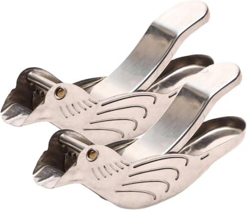 2Pcs Bird Shape Lemon Juicer - Stainless Steel Manual Citrus Squeezer for Limes and Lemons - Manual Juicers Portable Kitchen Tools (Silver)