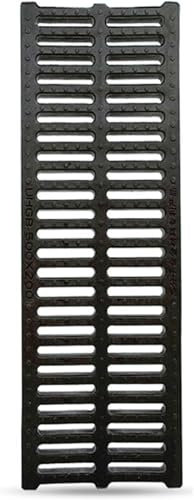 Heavy Duty Linear Drain Grate for Outdoor Trenches - Plastic Rainwater Filter Cover for Patios Gardens and Garages - Efficient Drainage Solution