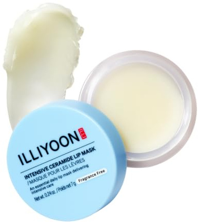 ILLIYOON Intensive Ceramide Mascarilla Labios (7g), 10.000ppm Ceramida para Reparar Barrera, Mascarilla de Noche y Bálsamo Diario para Labios Secos, No pegajosa, Sin Fragancia, Vegana