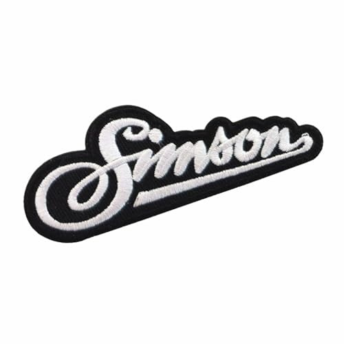 Aufnäher Aufbügler Patch Simson Weiß DDR Motorrad Logo Ostdeutschland simme