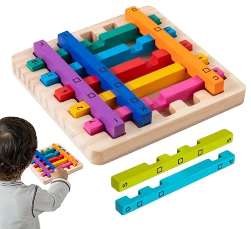 Generisch Jeu éducatif en Bois, Jeu éducatif, Jeu d'empilage Arc-en-, Jeu de motricité éducatif pour, Filles, Maternelle