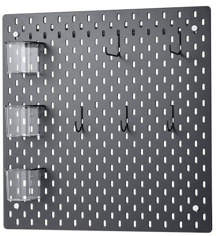ProTuning SKÅDIS Combinación de tablero perforado, negro, 56 x 56 cm