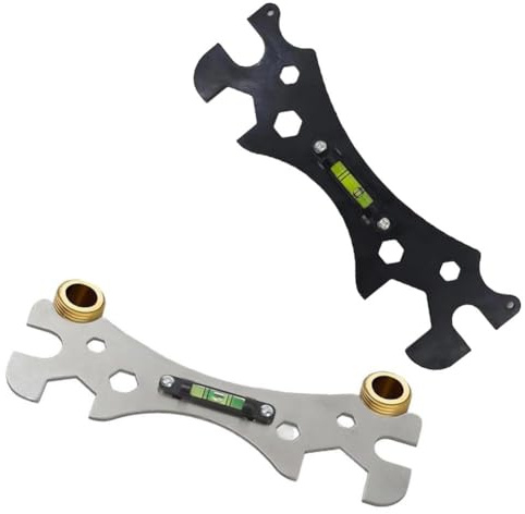 NEIQIUWING Chiave di livello per installazioni sanitarie - Chiave a tubo multifunzione con livella integrata in acciaio inox, per doccia/cucina/bagno