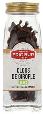 ERIC BUR Clous de Girofle Bio 25g - Epicerie Fine en Flacon Verre - Aromatisez Vos Plats et Infusions avec Cette Epice Authentique au Goût Corsé - Lot de 3