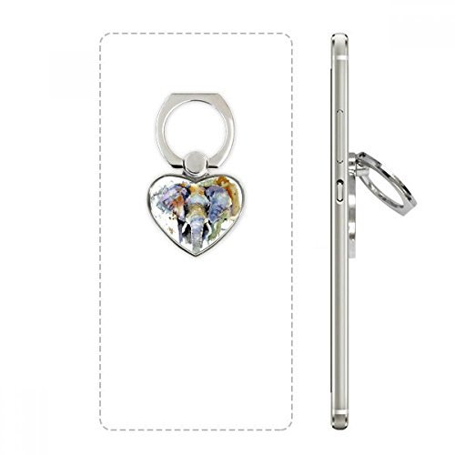 DIYthinker Elephant Painted Personality Animal Heart Cell Phone Ring Stand Holder Bracket Universal Support Gift