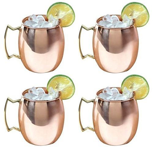 Whitewhale Handmade 100% Pure copper Moscow Mule mugs (Set of 10)