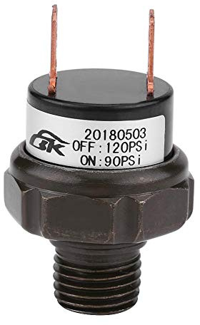 Automatischer Druckschalter für Automobile Universal, 12V Luftdruckschalter Universal Auto Druckschalter Automatik Luftkompressor Schalter Luftdruckschalter(90－120 PSI)