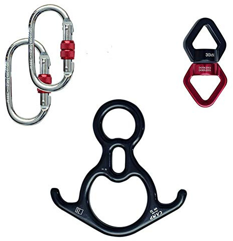 RXRENXIA Columpio Giratorio, Polea De 30 KN, Dispositivo De RotacióN MáS Seguro Accesorio para Colgar con Mosquetones para Columpio De áRbol Web, ConfiguracióN De Columpio, Danza AéRea