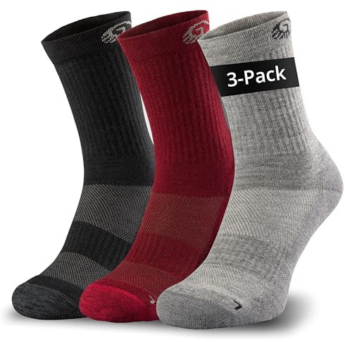 Giesswein Merino Wandersocken Herren & Damen 35-46 [3er Pack] - Thermosocken Trekkingsocken - Anti-Blasen-Polsterung extra warm - Wintersocken Skisocken - Dicke Merino Socken Herren & Damen wandern