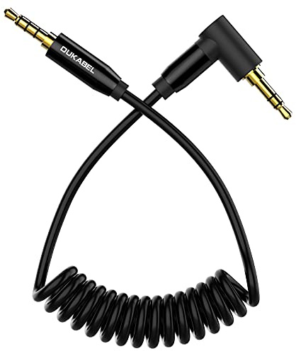DuKabel 3.5mm TRS auf TRRS Mikrofon Adapterkabel für VideoMic, Wireless Mikrofon System 3 pole Stecker auf 4 pole Stecker Patchkabel kompatibel mit IOS & Android Smartphone, Laptop - 0.3 Meter