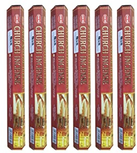 Grenadine Boutique - Hem Encens Bâtonnets Religieux - Lot de 6 Boîtes de 20g Eglise