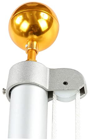 Yardwe Fahnenmast-kugelsatz Mit Schnappclip Ersatz Für Fahnenmast-Ornament Inkl Aufhängeseil Fall Und Befestigungsteil Für Unteres Seil Schnappclips Schrauben Aus Langlebiger Aluminiumleg
