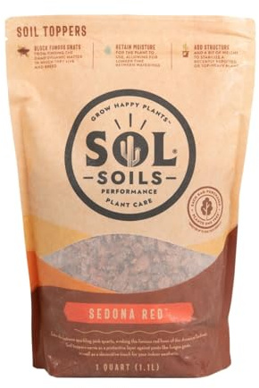 Sol Soils Sedona Red - Pink Quartz Decorative Rocks for Potted Plants, Succulents, Cactus, 1 Quart