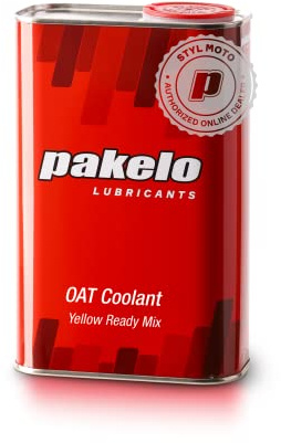 Liquido ANTIGELO Giallo per Auto -38°C PAKELO Yellow COOLANT Ready Mix 50 Pronto all'Uso (2 Litri)
