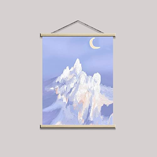 Posterleiste Holz Leinwand Wandkunst Poster Und Holz Scroll Hang Wand Dekor Für Wände Karte Leinwand Artworkfor Wohnzimmer Schlafzimmer Dekorationen(6,30X40CM)