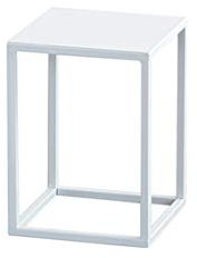 TEmkin Blumenständer aus Eisen, für den Boden, für den Innenbereich, für Grünpflanzen, Blumentopfständer, Marmor, Blumentisch, Wohnzimmerregal (weiß)