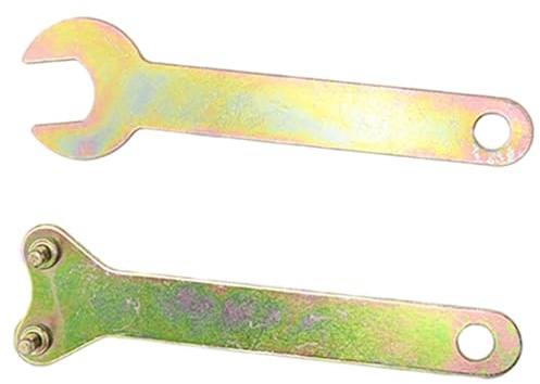 Artibetter Angle Grinder Spanner Wrench Set 2pcs Double-Claw Angle Pin Spanner Disassembly and Repair Iron Construction for Power Tool Accessories in Workshop Use