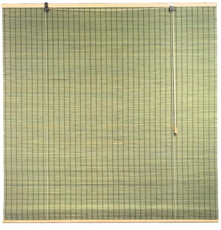ZHUOZ1T Bambusrollo Natur Bambus-Rollo,95% Verdunkelungsrollos,Bambus Raffrollo,Sonnenschutz Sichtschutz Rollo Seitenzugrollo,für Fenster und Türen,Breite×Höhe (115cm x 220cm,Green)
