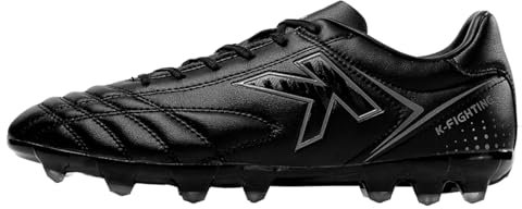 KELME Herren-Fußballschuhe, Fußballschuhe, Cleatss Outdoor Indoor Professional Futsal AG Fußball-Trainings-Sneaker, Schwarz, 42 EU