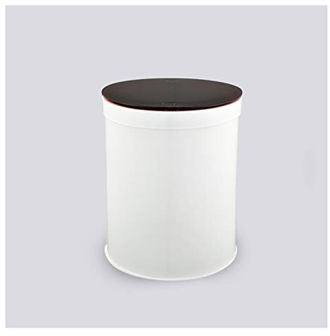 PLMNBQWE Poubelle d'intérieur Poubelle de Bureau Poubelle de Table à Manger créative Petite Poubelle de Chevet Poubelle à Pousser avec Couvercle (BS (Couvercle Rouge))