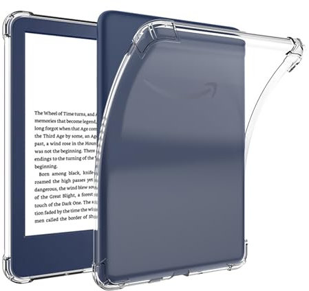 Hülle für 7 Kindle Paperwhite (12. Generation 2024) und Kindle Colorsoft Signature Edition – Leichte, Ultradünne, Schlanke, Weich Transparente TPU Schutzhülle mit Verstärkten Kanten und Ecken