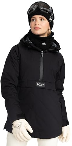 Roxy Giacca da snowboard Radiant da donna, giacca da neve isolante impermeabile 10k, senza PFAS, Antracite, Large