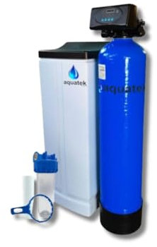 Aquatek - Addolcitore acqua automatico 25 litri di resine di alta qualità con testata digitale lcd f79b crono volumetrica rigenerazione automatica basso consumo acqua e sale ideale 1-10 persone